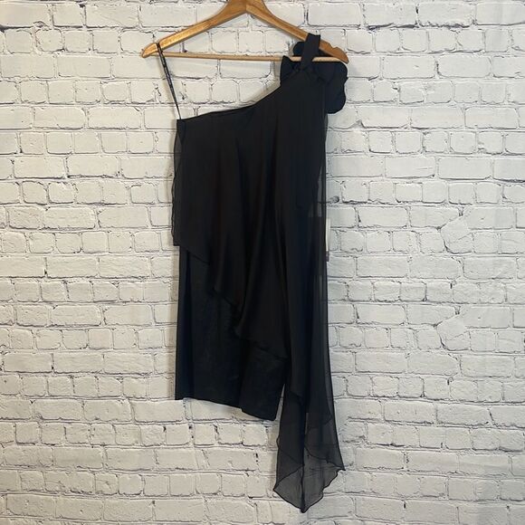 Jessica McClintock Black Mini Dress - Picture 3 of 4